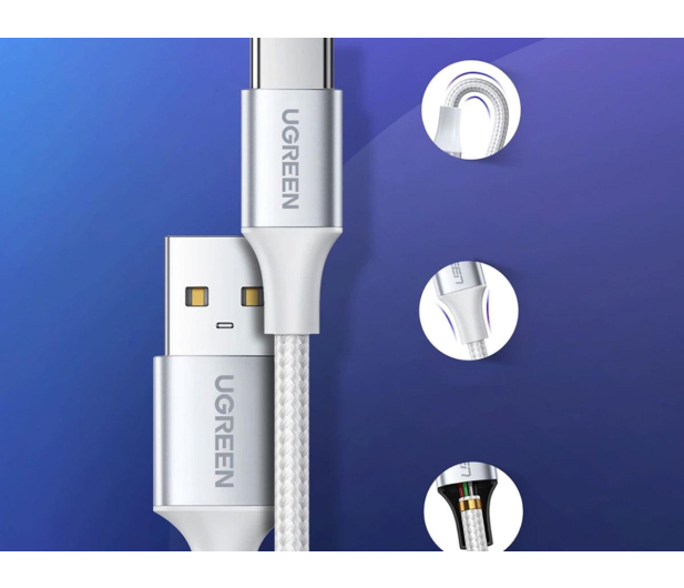 UGREEN Kabel  	US288USB do USB-C QC3.0 1m biały - 1489025 - zdjęcie 4
